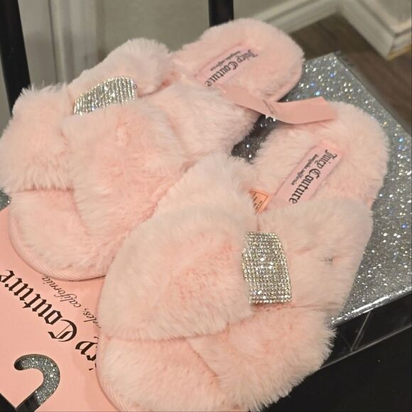 Juicy Couture Hazelle 2 Rhinestone Bow Slippers - Picture 3 of 8